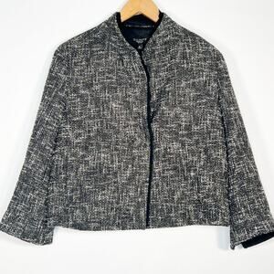 Talbots Black White Tweed Suit Jacket